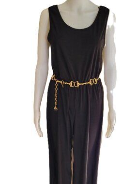 Classic Solid Brass Horsebit Chain Belt from Italy